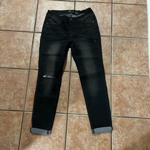 Rock & Royal, black wash jeans, size 9